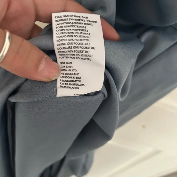 BHLDN Dylan one shoulder satin side slit gown NWT - Picture 12 of 16